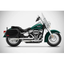 Overlapped Slip-Ons Muffler for HD-HERITAGE CLASSIC — Right mount, raw stainless steel