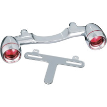 Bullet Light Rear Turn Signal Bar — single-circuit, red lens