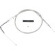 Cable de acelerador trenzado de acero inoxidable — 93.5 cm carcasa, codo 90°, 12.7 cm recorrido