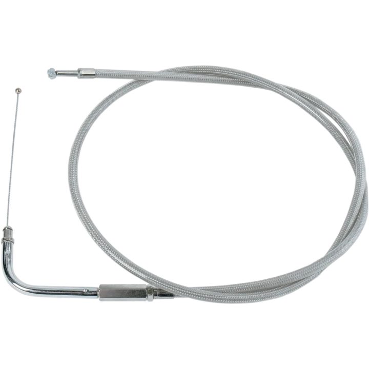 Cable trenzado de acelerador de acero inoxidable — 104 cm (41\") de carcasa, codo 90°