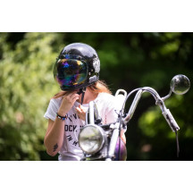 Pantalla burbuja antivaho — ajuste 3 broches, espejo, ahumado, arcoíris