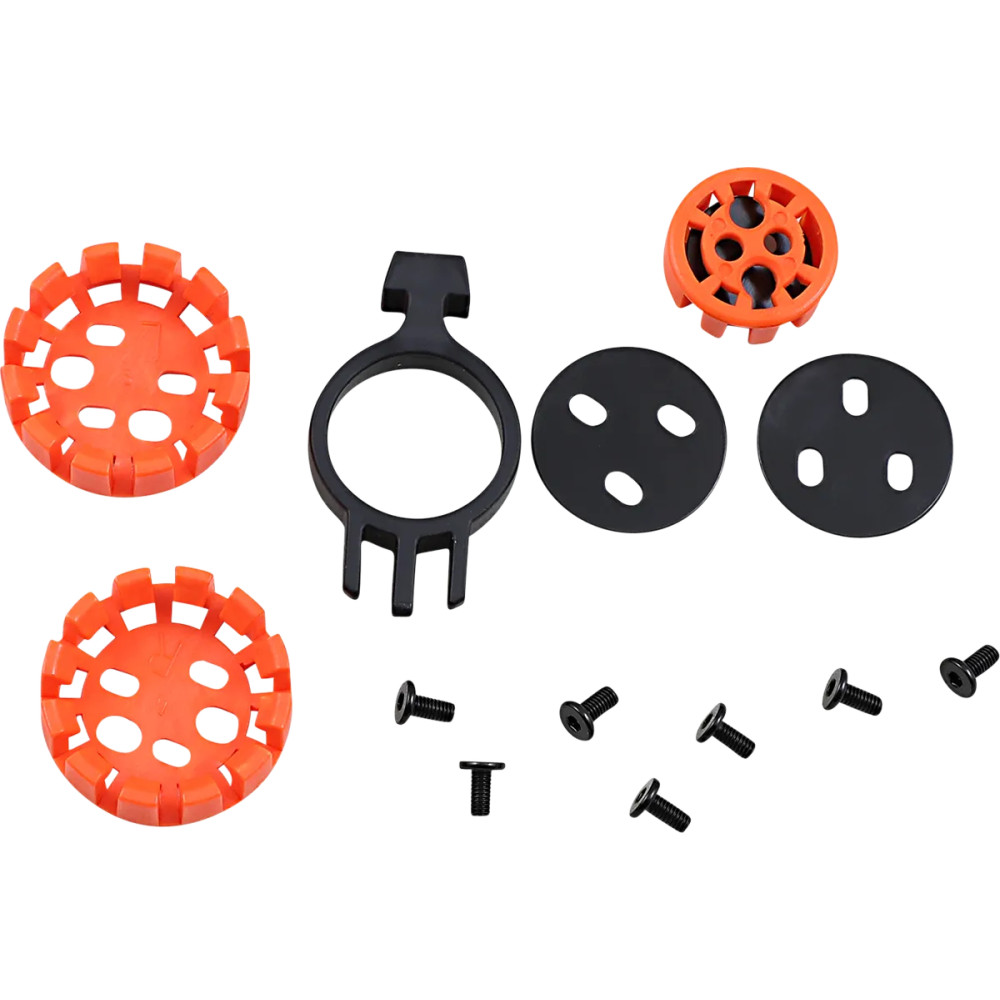Visor Connector Kit — One Size, Fits Supertech M8/M10, SM5/SM8, Black, Orange