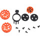 Visor Connector Kit — One Size, Fits Supertech M8/M10, SM5/SM8, Black, Orange