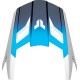 Fleet Helmet Visor Kit — XS-M, Fleet fit, Blue gloss