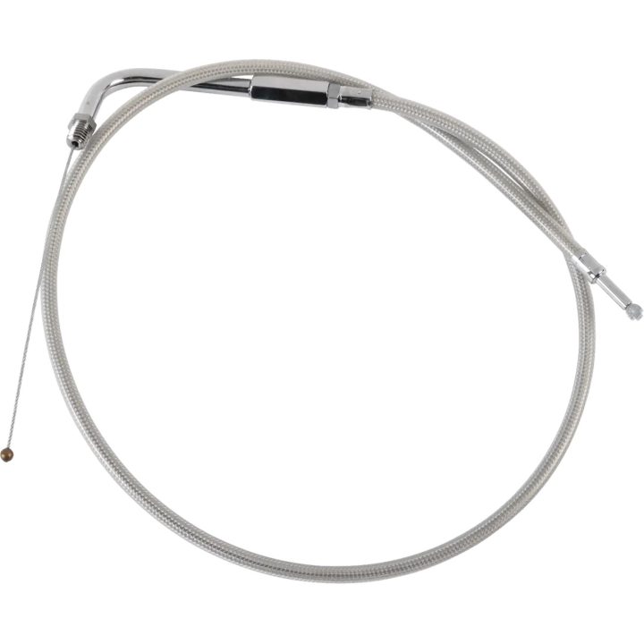 Cable de acelerador trenzado de acero inoxidable — 76 cm (30\"), codo 90°