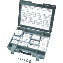 Juego de tuercas tipo acorn — SAE, kit, cromo, plateado