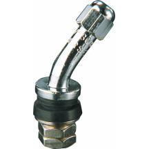 Angled Valve Stem — 10.9 mm hole, 29.3 mm length, Chrome