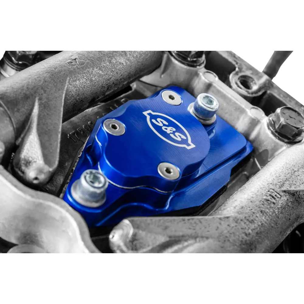 Billet Head Breather — Blue Anodized, Pair