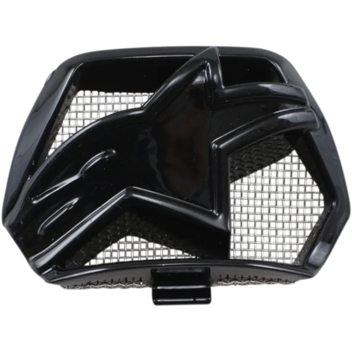 Respiradero de mentón para casco Supertech M8/Supertech M10 — Talla única, compatible con Supertech M8, Supertech M10, Negro brillante