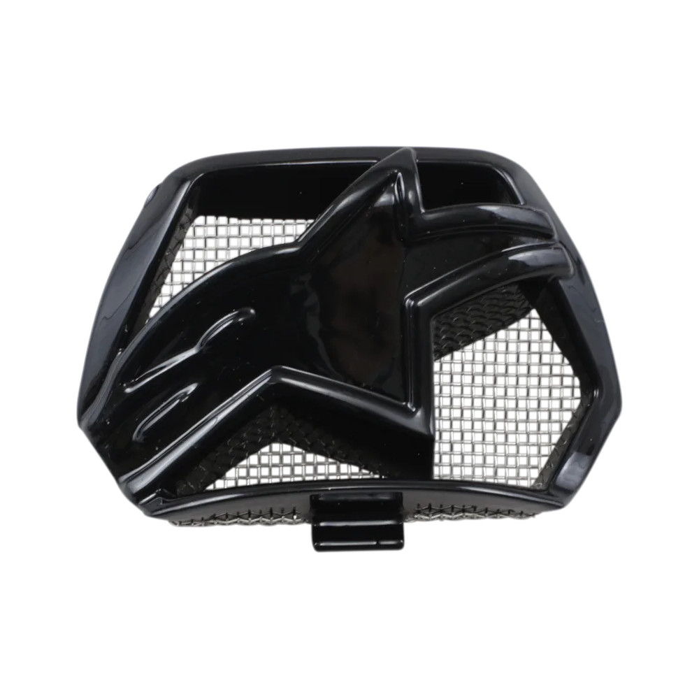 Respiradero de mentón para casco Supertech M8/Supertech M10 — Talla única, compatible con Supertech M8, Supertech M10, Negro brillante