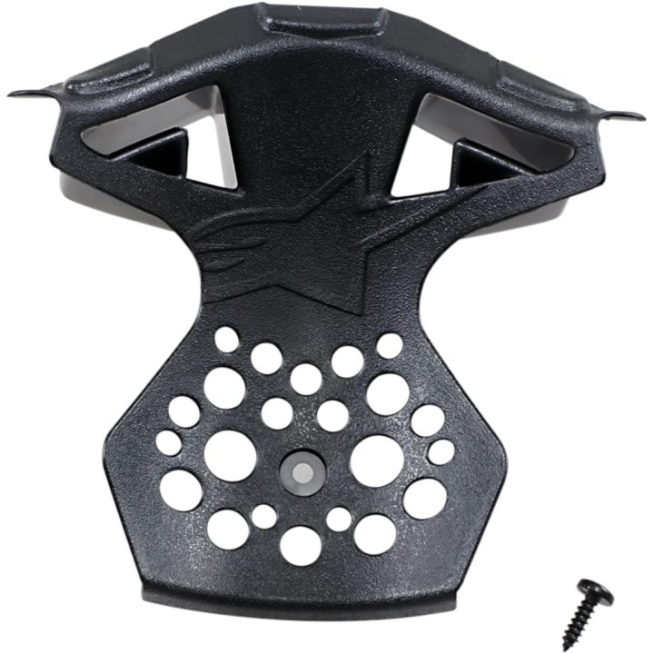 Marco de ventilación del mentón para casco Supertech M8/Supertech M10 — Talla XS/S, Negro brillante