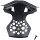 Marco de ventilación del mentón para casco Supertech M8/Supertech M10 — Talla XS/S, Negro brillante