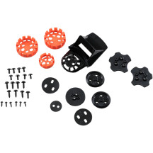 Supertech M8/Supertech M10 Helmet Visor Connector Set — One Size, Fits Supertech M8, Supertech M10, Orange, Black