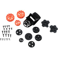 Supertech M8/Supertech M10 Helmet Visor Connector Set — One Size, Fits Supertech M8, Supertech M10, Orange, Black