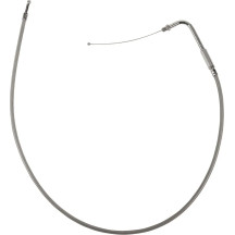 Stainless Braided Throttle Cable — 32-1/2" housing, 5" travel, 90° elbow