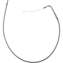 Stainless Braided Throttle Cable — 32-1/2" housing, 5" travel, 90° elbow