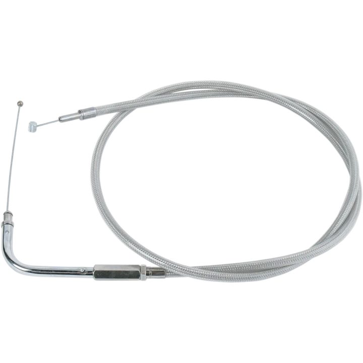 Cable de Acelerador Trenzado de Acero Inoxidable — 100,5 cm (39-1/2") carcasa, codo 90°