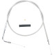 Cable de acelerador trenzado de acero inoxidable — carcasa 115.5 cm (45-1/2"), recorrido 5", compatible con Mikuni