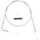 Cable de acelerador trenzado de acero inoxidable — 122 cm (48") carcasa, codo 90°, ajuste de manillar roscado