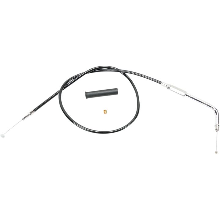 Cable de vinilo negro — carcasa 70 cm (27-1/2 in), codo 70°, acelerador