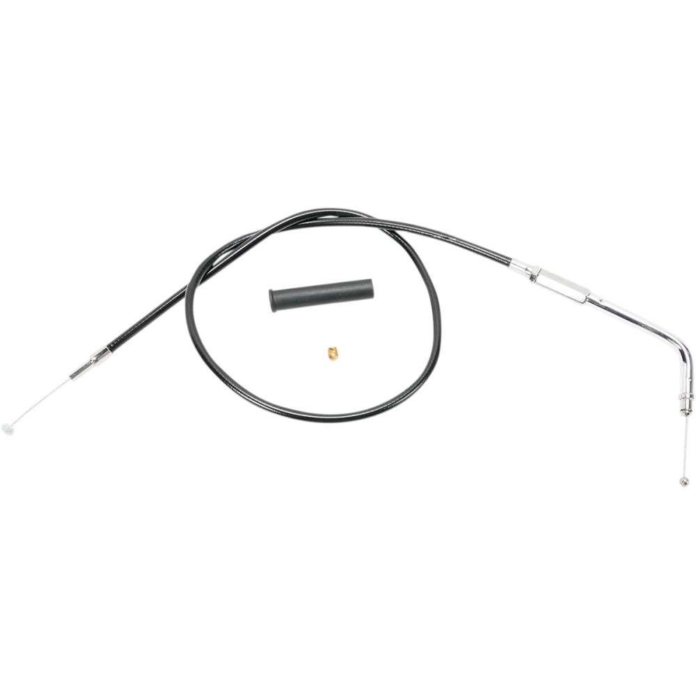 Black Vinyl Throttle/Idle Cable — 82.5 cm housing, 70° elbow, 12.7 cm travel