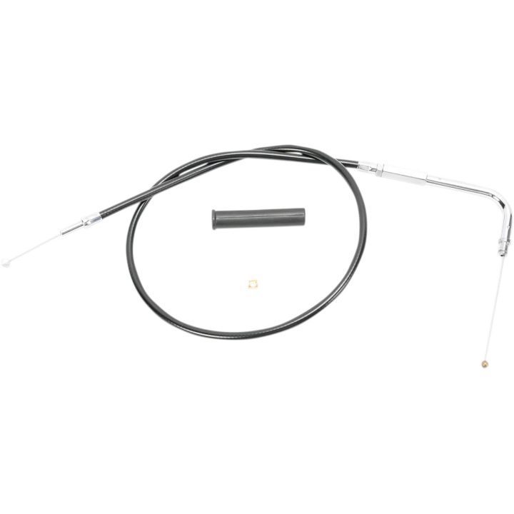 Cable de vinilo negro — Acelerador, Longitud funda 88,5 cm (34-3/4\"), Recorrido 12,7 cm (5\"), Codo 90°