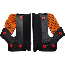 Gringo/Gringo S/Gringo SV 22.06 Helmet Cheek Pads — Fits Gringo, Gringo S, Gringo SV, Black, Orange, 5 mm