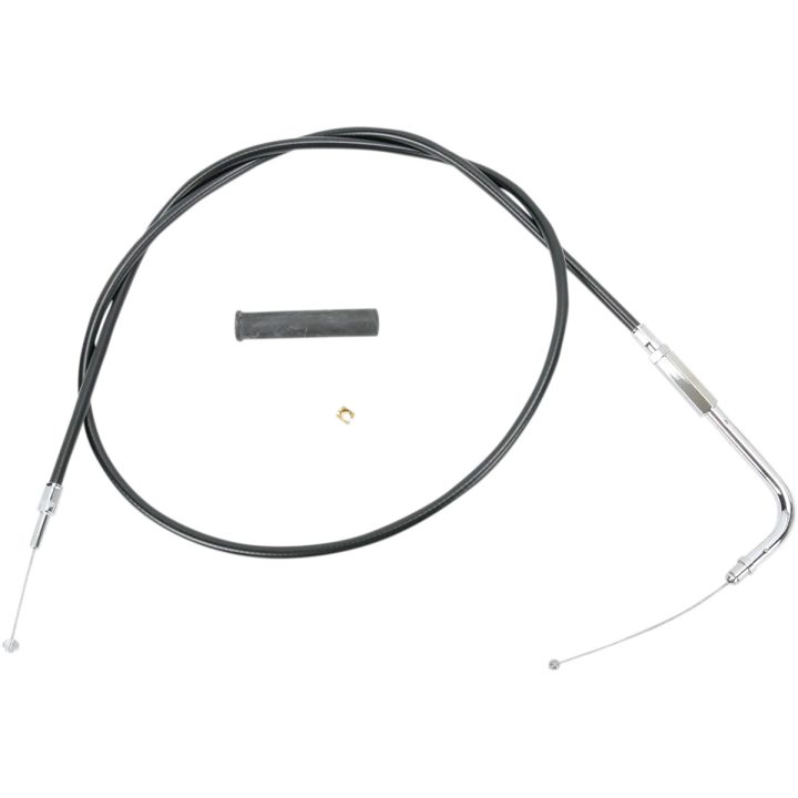 Cable de vinilo negro — 115.5 cm carcasa, 12.7 cm recorrido, codo 90°