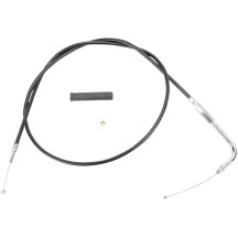 Black Vinyl Throttle/Idle Cable — 115.5 cm (45.5") housing, 12.7 cm (5") travel