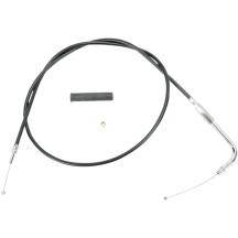 Black Vinyl Throttle/Idle Cable — 120.5 cm (47-1/2") , 90° elbow