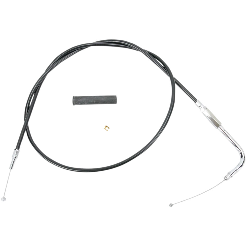 Black Vinyl Throttle/Idle Cable — 120.5 cm (47-1/2") , 90° elbow