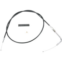 Black Vinyl Throttle/Idle Cable — 123 cm (48.5"), travel 12.7 cm (5"), 90° elbow