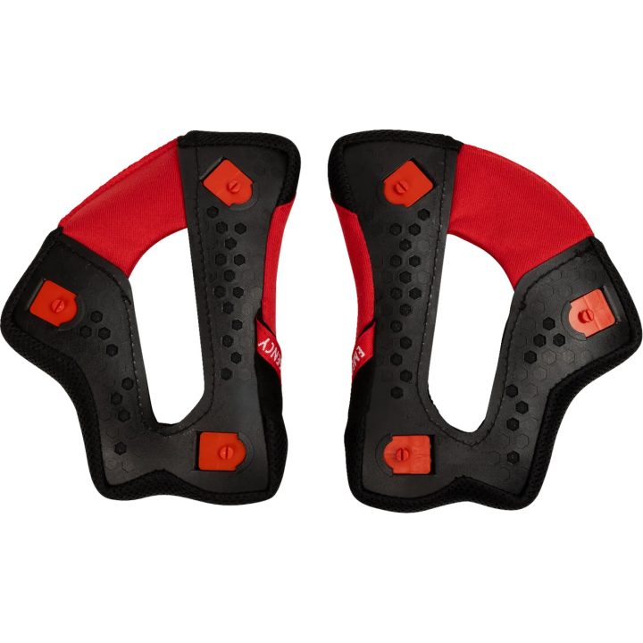 Reflex Sport Helmet Cheek Pads — Fits Reflex Sport, Reflex Sport Carbon, 2XL, Black, Red