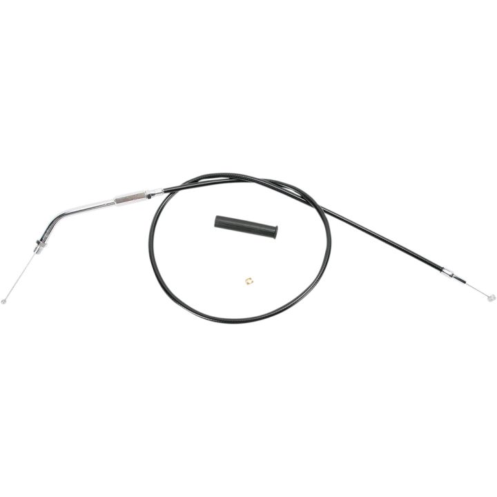 Cable de vinilo negro — 76 cm (30"), codo de 45°, rosca para manillar