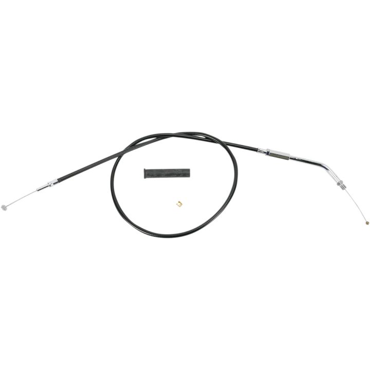 Cable de vinilo negro — 80.5 cm carcasa, acelerador, codo 45°, rosca para manillar