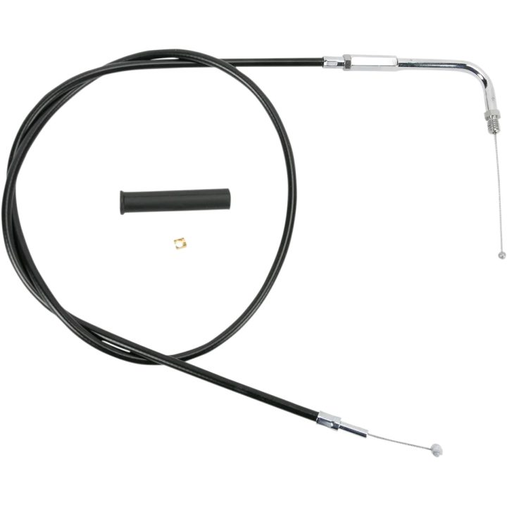 Cable de vinilo negro — 122 cm (48"), recorrido 12,7 cm (5"), codo 90°, rosca para manillar