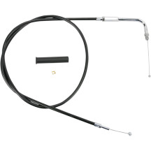 Black Vinyl Throttle/Idle Cable — 122 cm (48") housing, 5" travel, 90° elbow