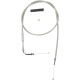 Cable trenzado de acelerador de acero inoxidable — 106,5 cm (42\") carcasa, 12,7 cm (5\") recorrido, codo 90°, rosca para manillar, plateado