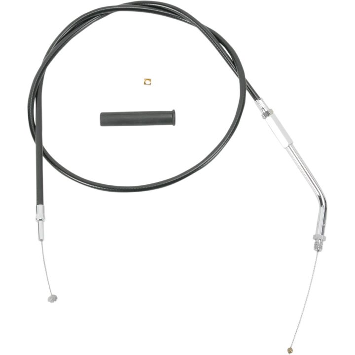Cable de vinilo negro — 91.5 cm (36"), codo 45°, acelerador