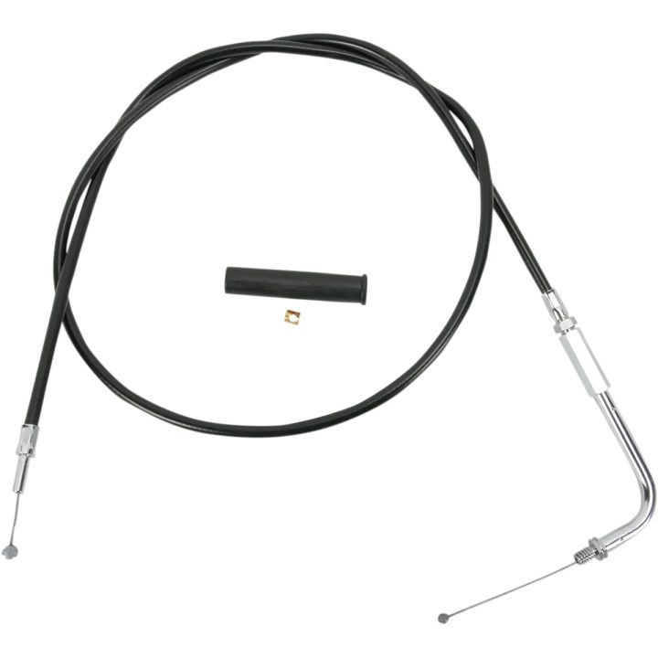 Cable de vinilo negro — 100.5 cm carcasa, 95 mm recorrido, acelerador, codo 90°