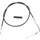 Cable de vinilo negro — carcasa 96.5 cm (38\"), recorrido 12.7 cm (5\"), codo 90°, ajuste roscado