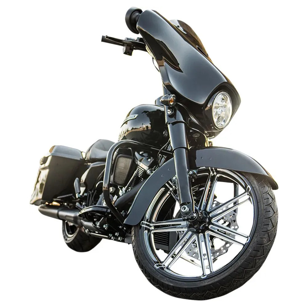 7-Valve Forged Billet Rim — 21x3.5 in, Front, Black gloss