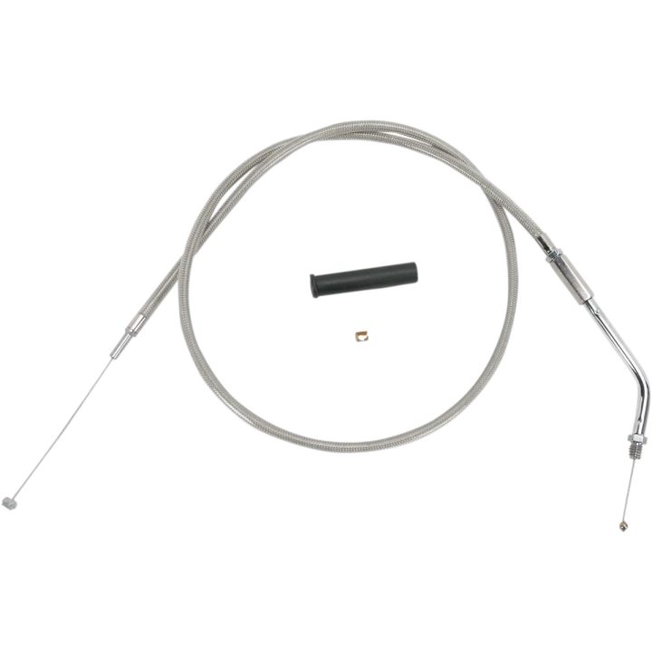Cable trenzado de acelerador de acero inoxidable — 91.5 cm (36"), codo 45°