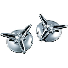 Knock-Off Center Cap — Chrome, rear mount