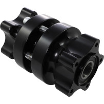 Cartridge Hub — Black, 3.25" bolt circle, Front