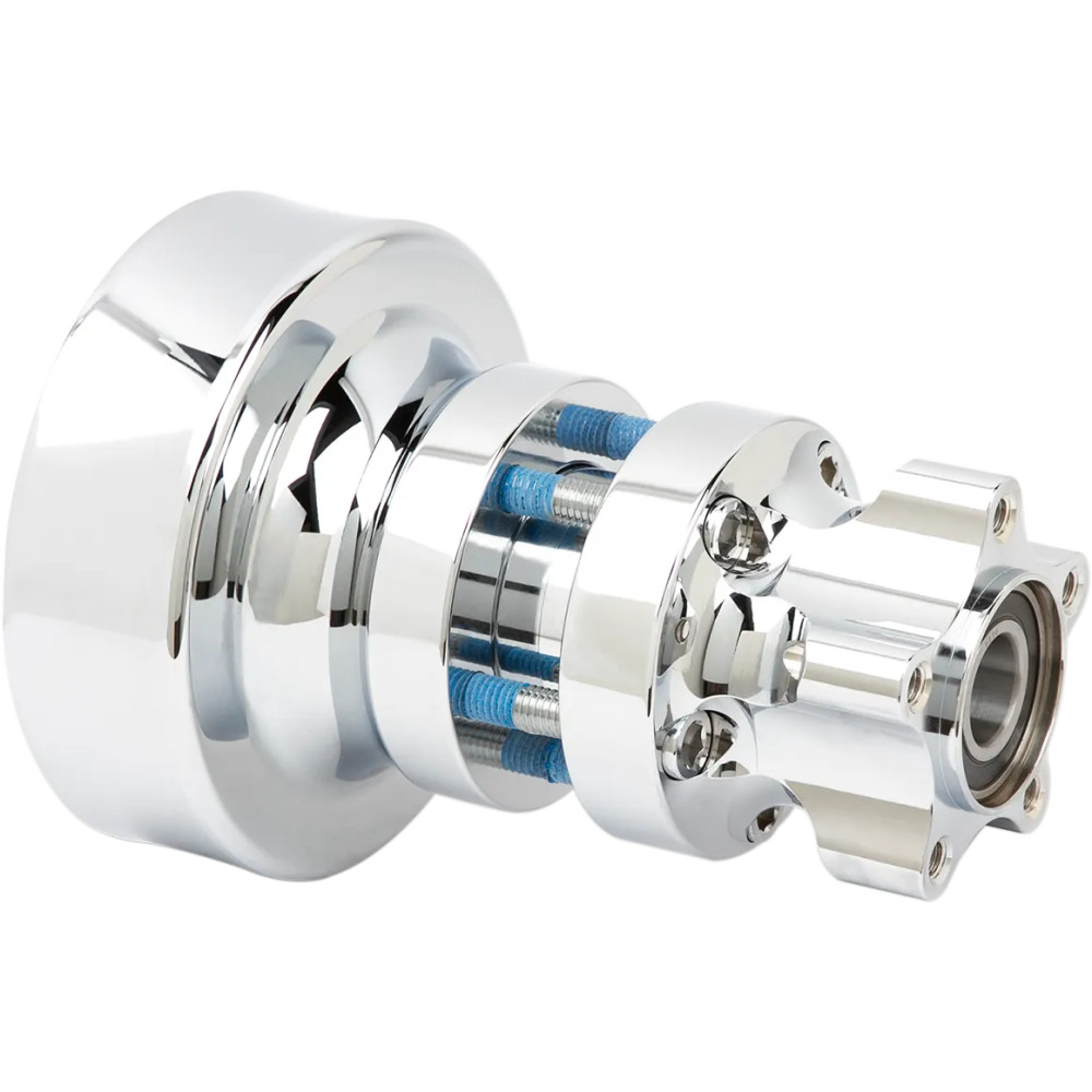 Cartridge Hub — Chrome, Silver, Rear