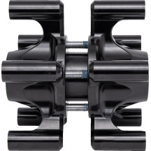 Spider Wheel Hub — Front fit for '08+ FLT touring, dual disc, Black anodized