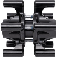 Spider Wheel Hub — Front fit for '08+ FLT touring, dual disc, Black anodized