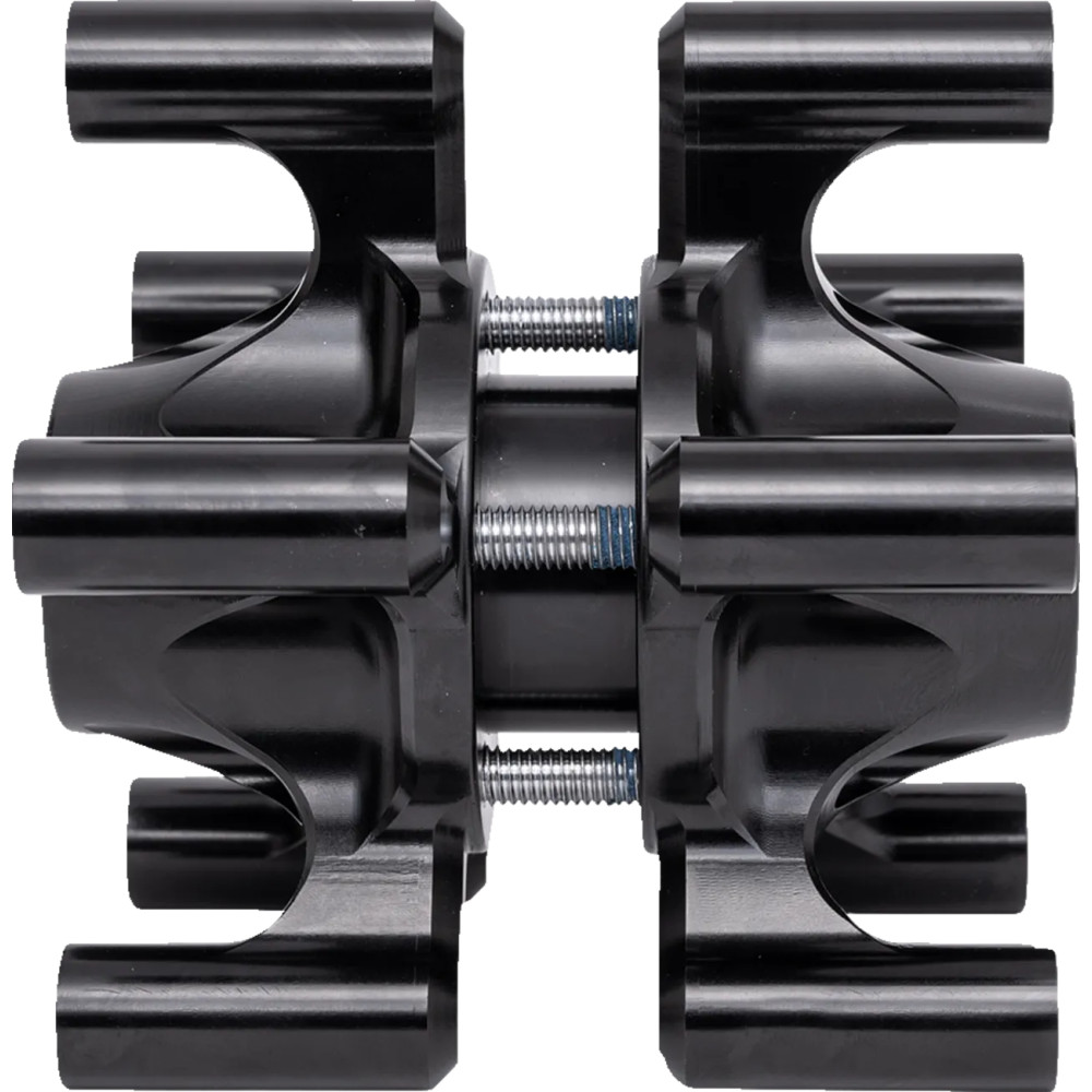 Spider Wheel Hub — Front fit for '08+ FLT touring, dual disc, Black anodized