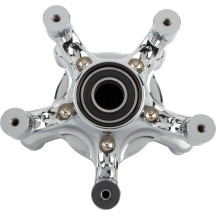 Spider Wheel Hub — Fits '08+ FLT front, dual disc, Chrome